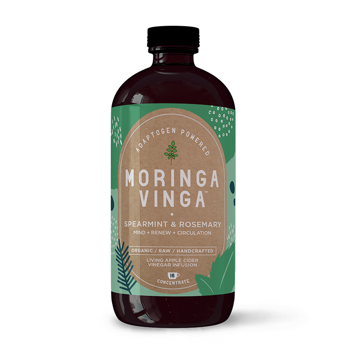 Spearmint and Rosemary Moringa Vinga Bottle